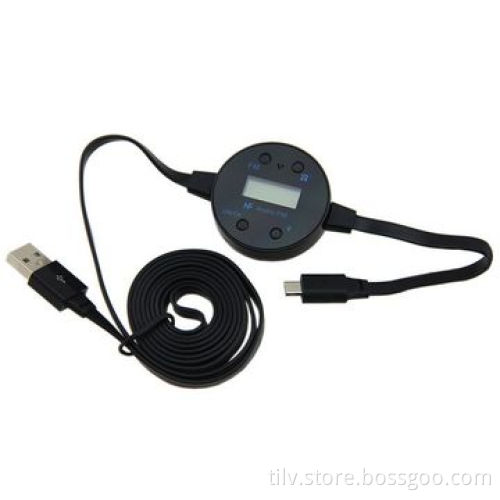 Bluetooth to FM Transmitter with Micro USB Charger Cable for Mobile Phone